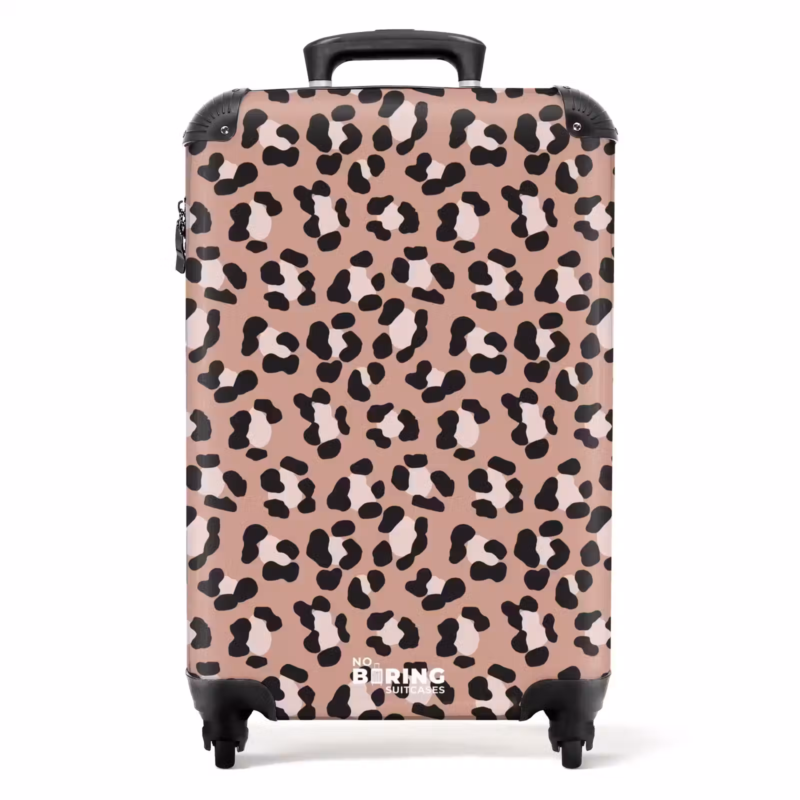 Suitcase - Leopard pattern on hot pink — 1