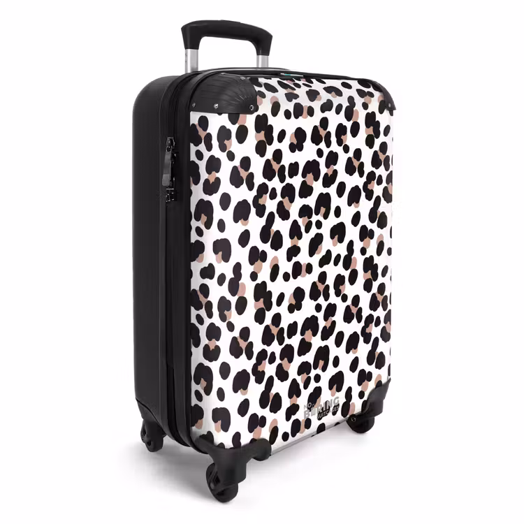 Suitcase - Black spots with white background — 2