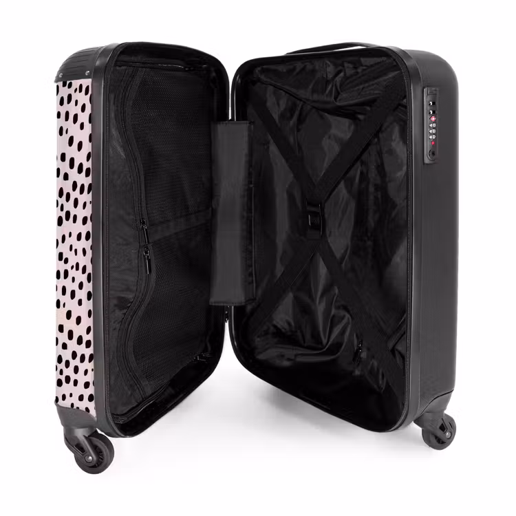 Suitcase - Dalmatian pattern on soft pink — 4