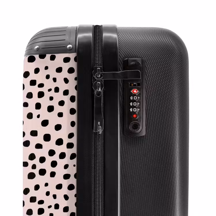 Suitcase - Dalmatian pattern on soft pink — 5