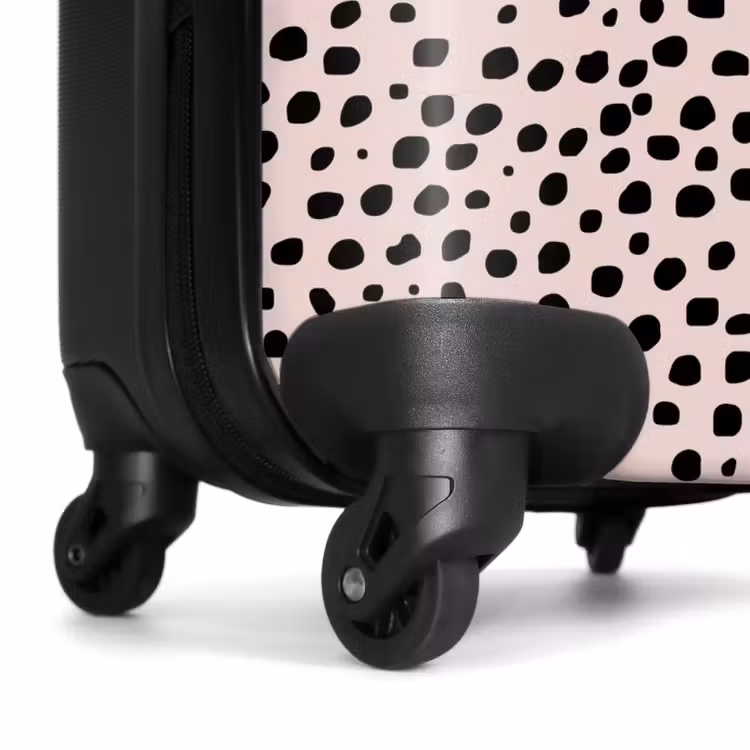 Suitcase - Dalmatian pattern on soft pink — 6