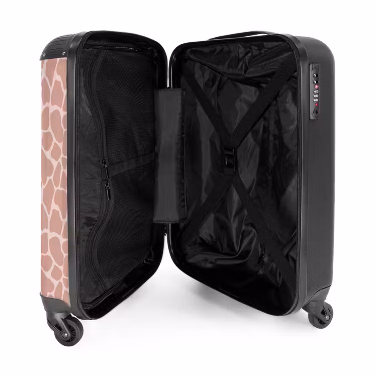 Suitcase - Girraffen pattern on light pink — 4