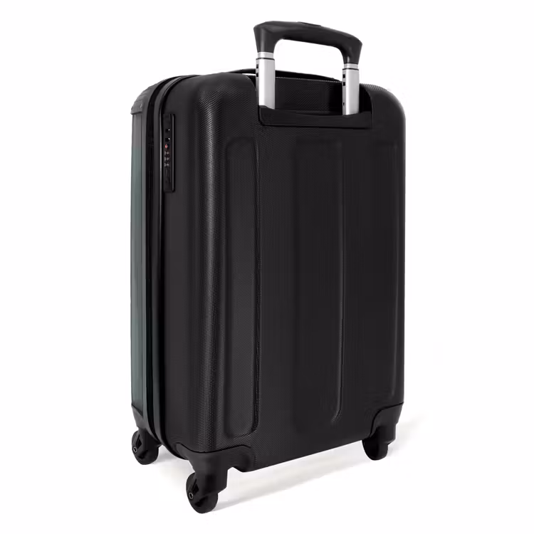 Suitcase with name - Green background with double vertical stripes — 4
