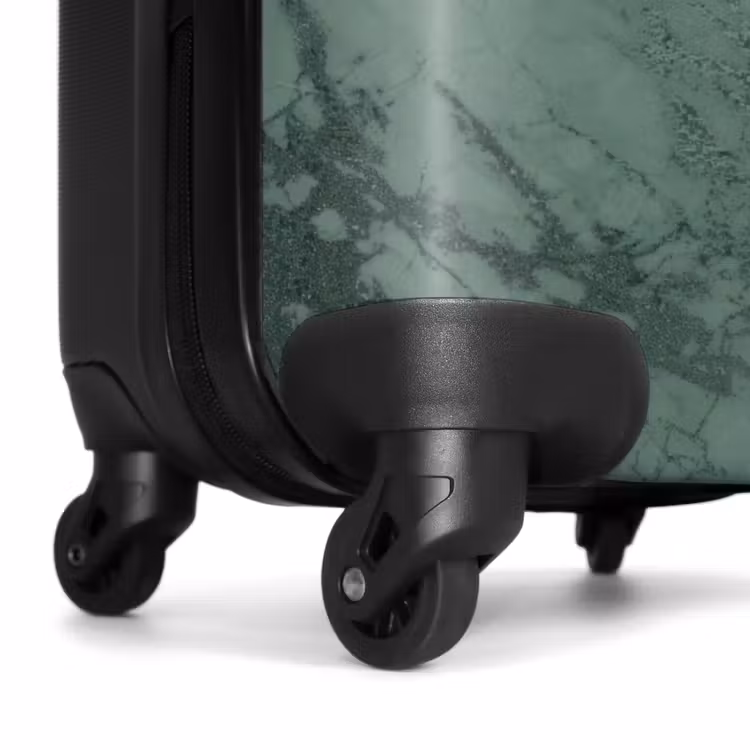 Suitcase with name - Green marble look — 7