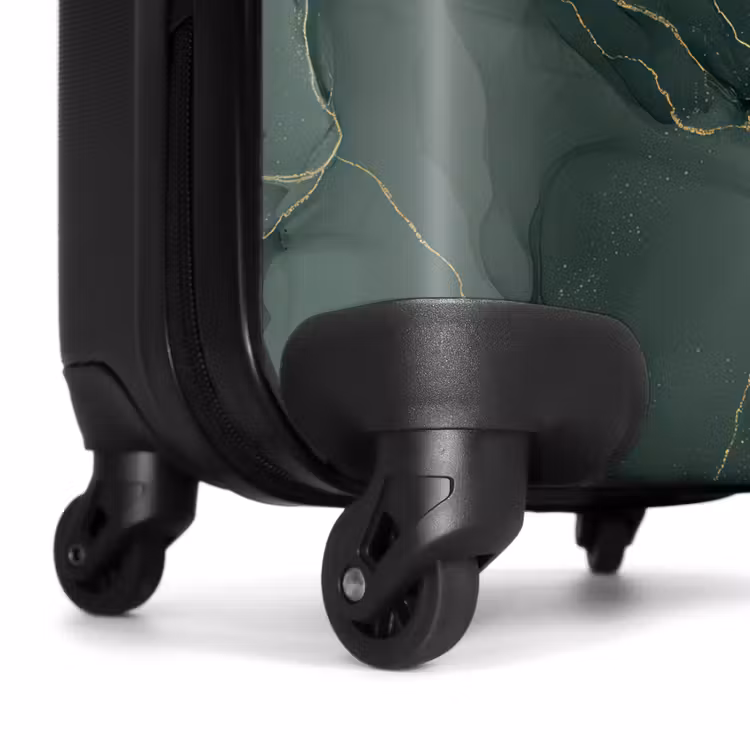 Suitcase with name - Green marble texture — 7