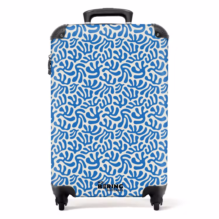 Suitcase - Leaf shapes on beige background — 1