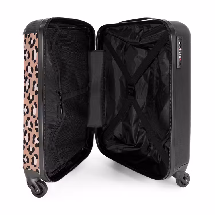 Suitcase - Leopard pattern on hot pink — 4
