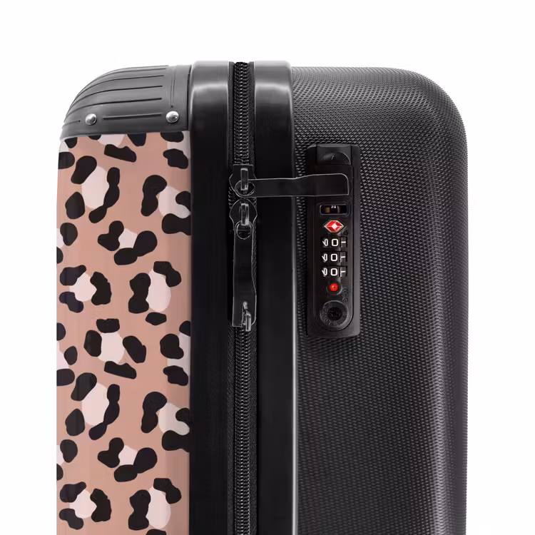 Suitcase - Leopard pattern on hot pink — 5