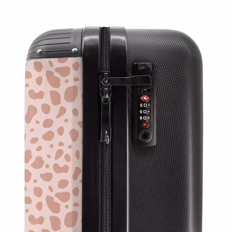 Suitcase - Leopard pattern on powder pink — 5