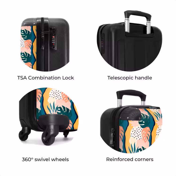 Suitcase - Monstera leaves in various colors — 7