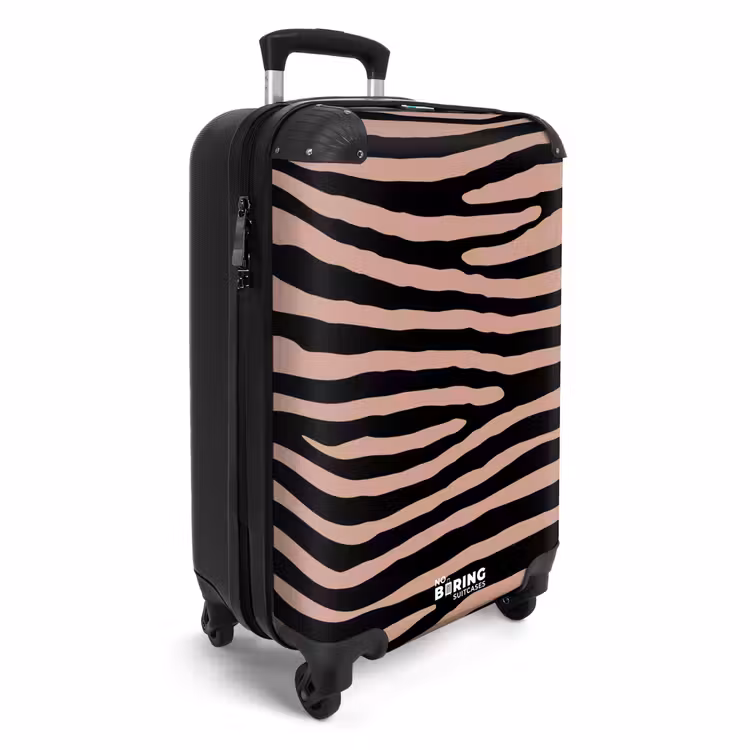 Suitcase - Zebra stripes on pink — 2
