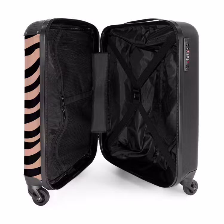 Suitcase - Zebra stripes on pink — 4