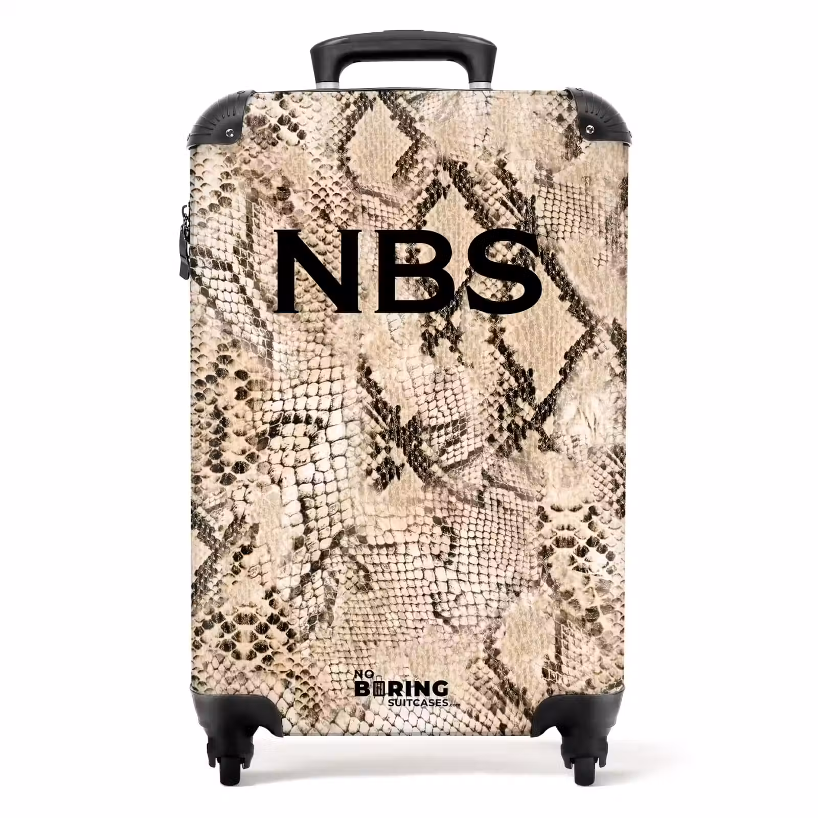 Suitcase - Beige snake pattern — 1