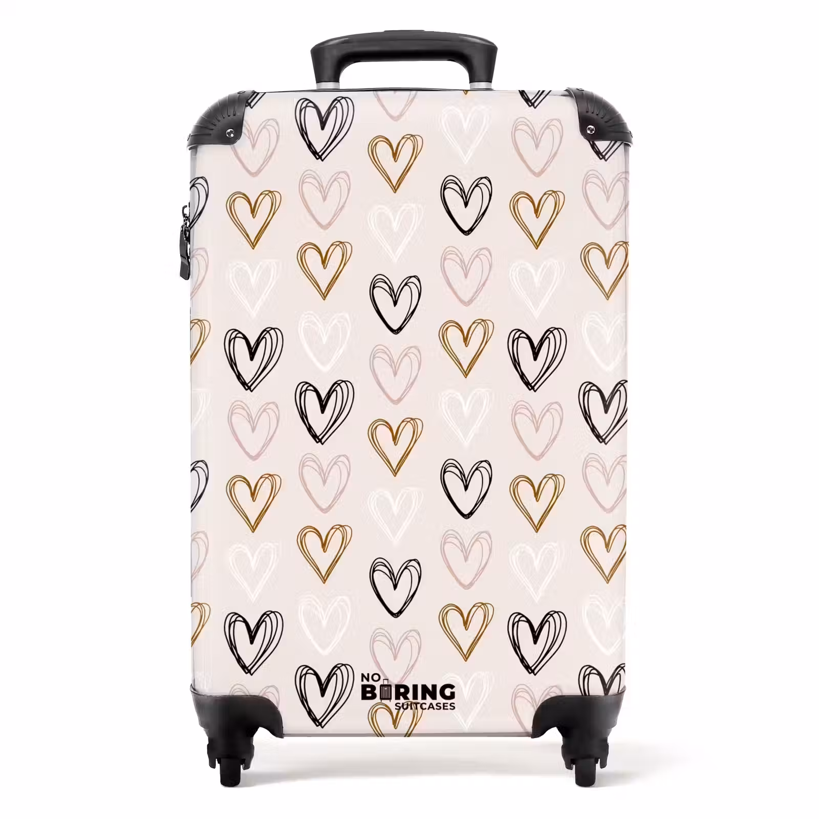 Suitcase - Heart pattern in various colors on beige — 1