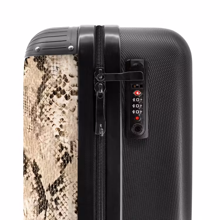 Suitcase - Beige snake pattern — 3