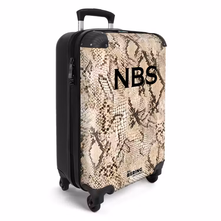 Suitcase - Beige snake pattern — 4