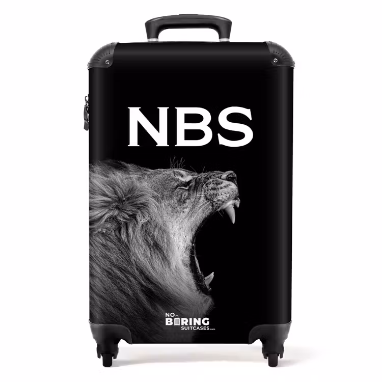 Suitcase - Black and white lion — 1