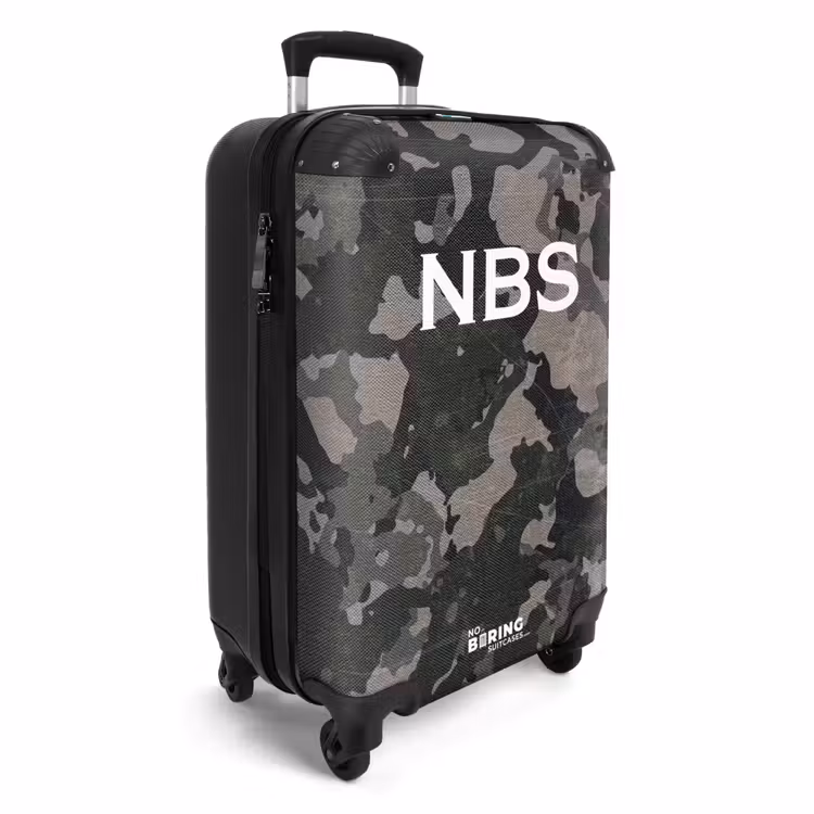 Suitcase - Green camouflage pattern with sand colour — 4