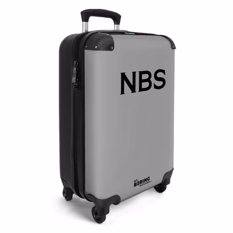 Suitcase - Grey with black letters — 4