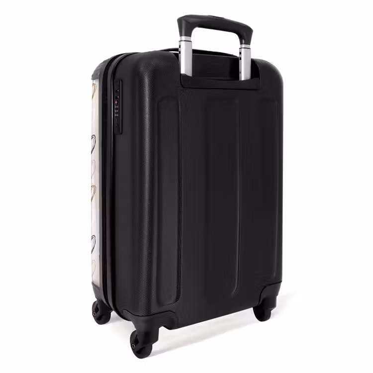 Suitcase - Heart pattern in various colors on beige — 3