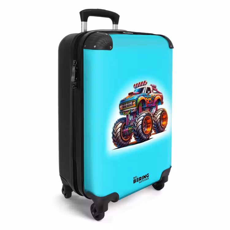 Suitcase - Monster Truck on Light Blue Background — 2