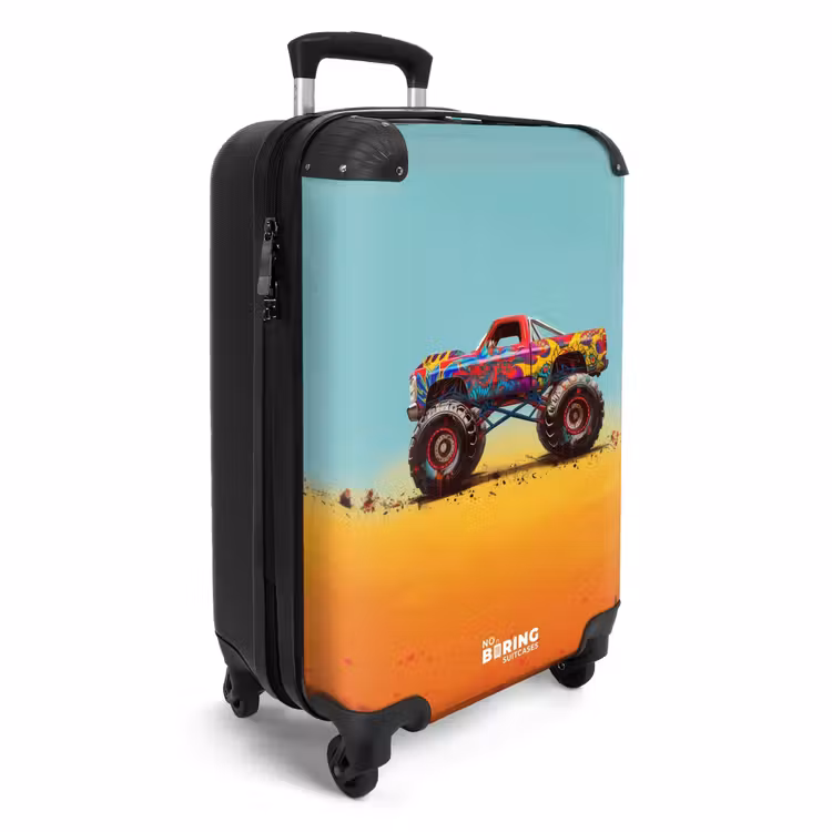 Suitcase - Monster Truck with Graffiti Print in the Sand — 2