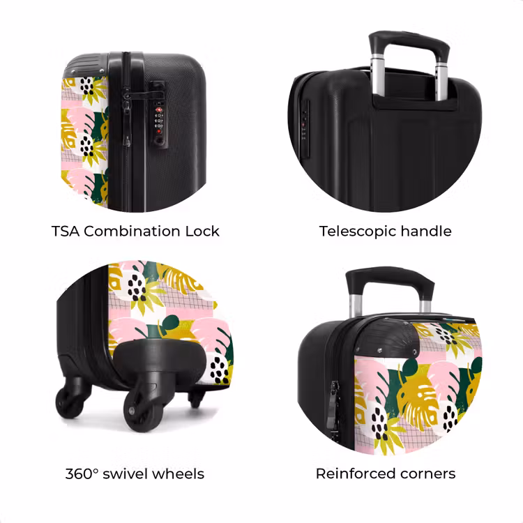 Suitcase - Tropical leaf pattern — 7