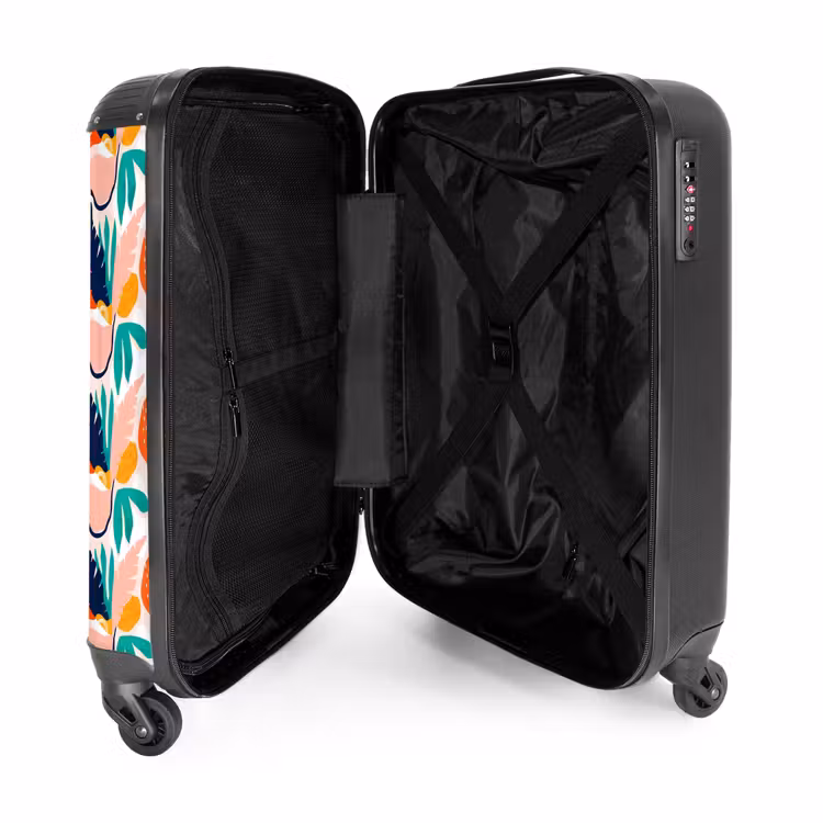 Suitcase - Variously colored abstract leaves — 4