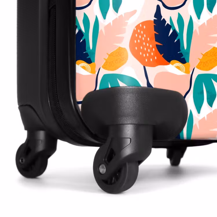 Suitcase - Variously colored abstract leaves — 6