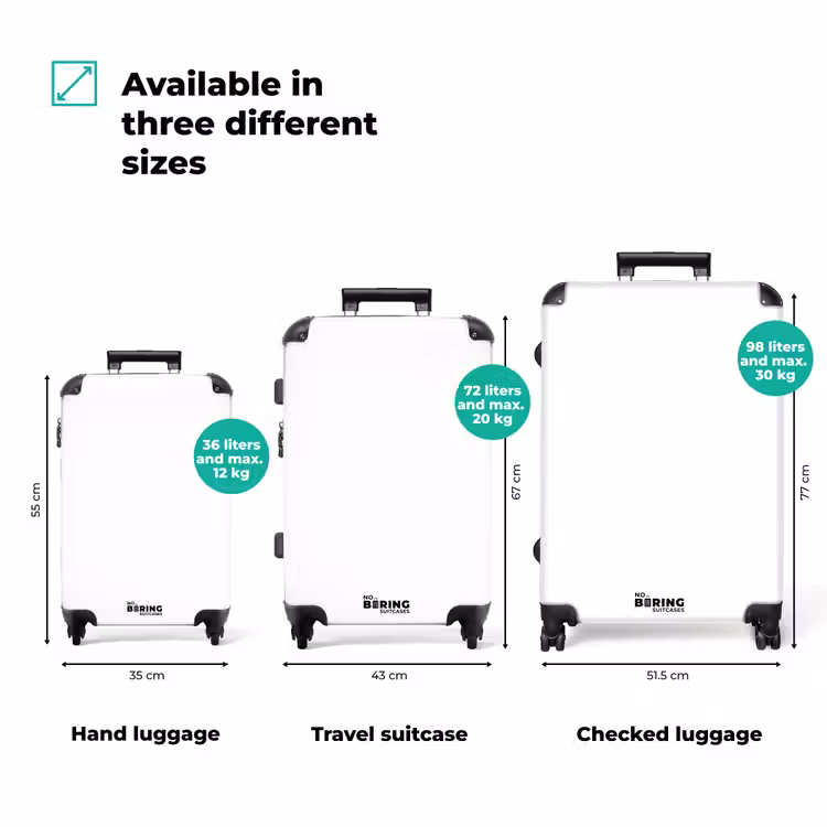Suitcase - White print — 3