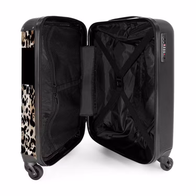 Suitcase - Leopard pattern with black — 2