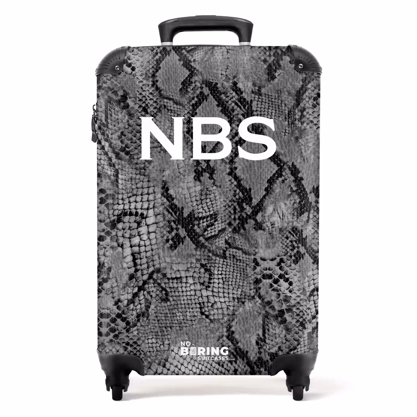 Suitcase - Gray snake pattern — 1