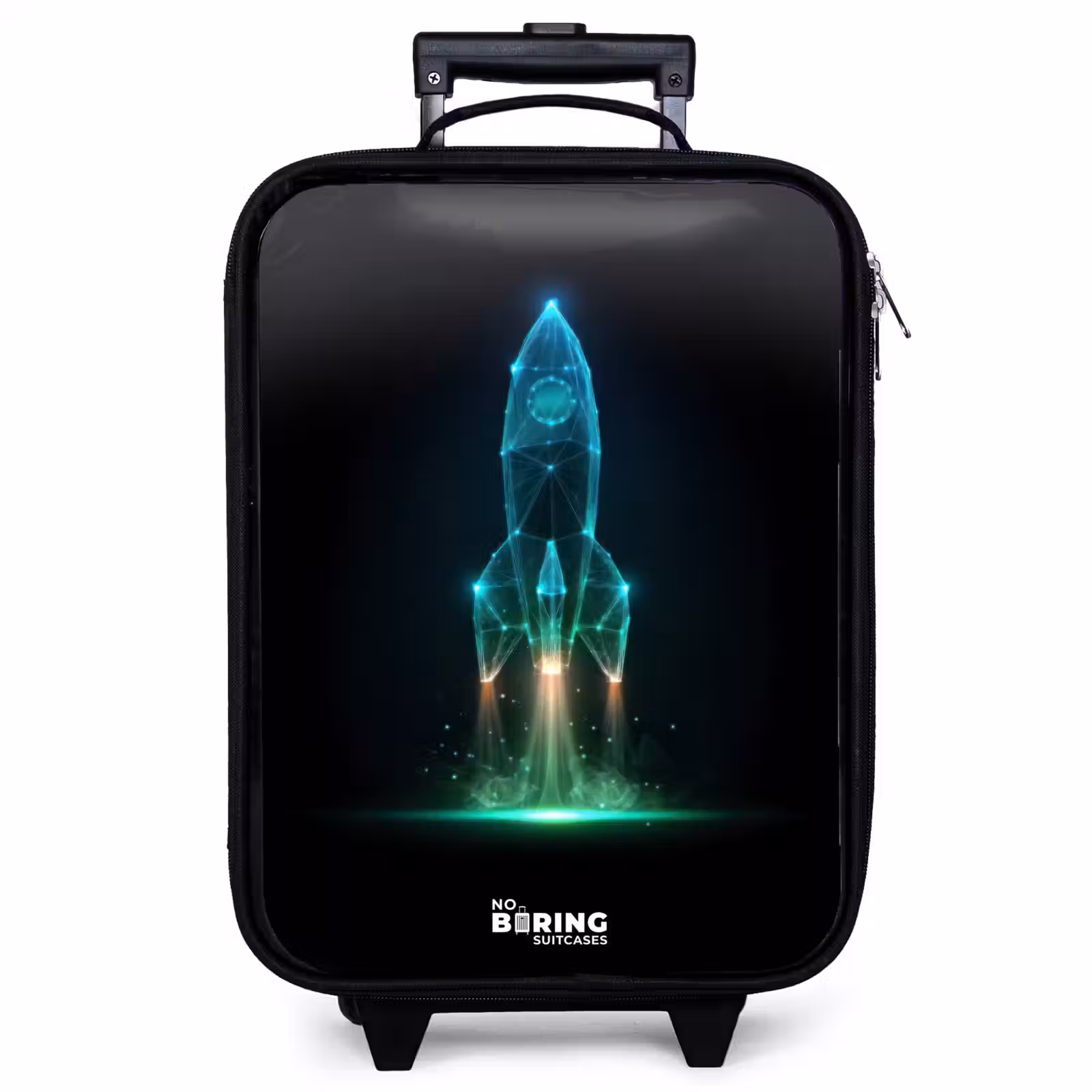 Children's suitcase - Launching rocket in neon style — 1