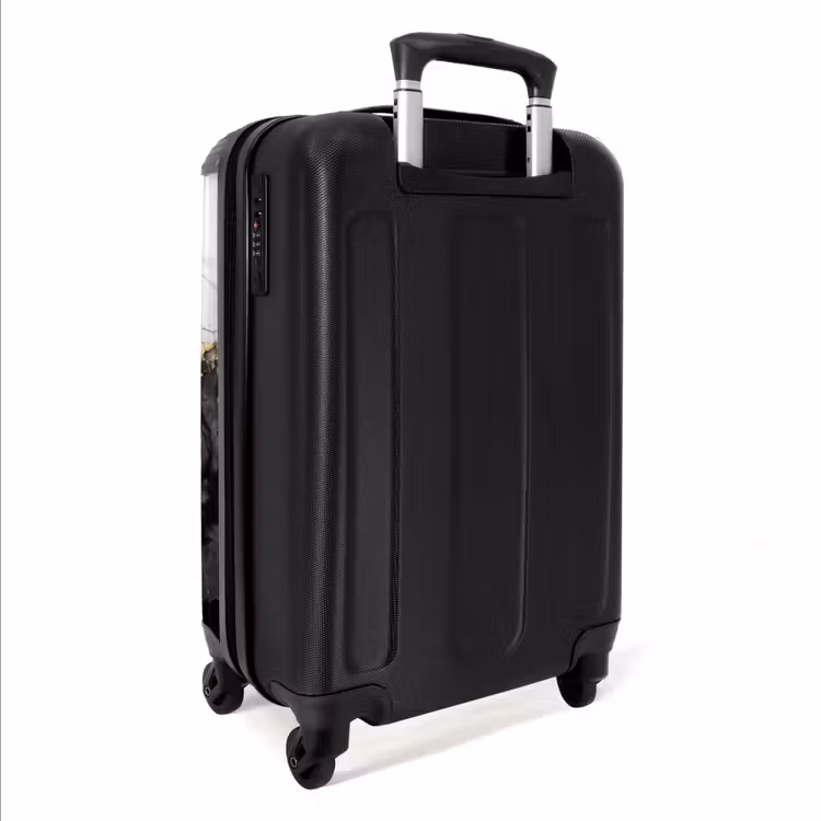 Suitcase - Black marble with white and gold — 5