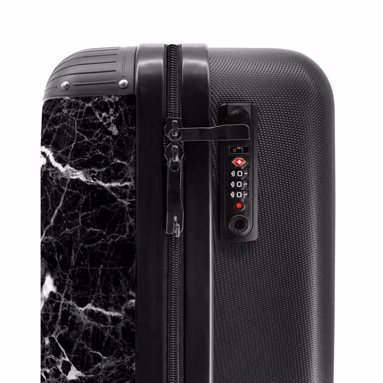 Suitcase - Black marble with white veins — 3