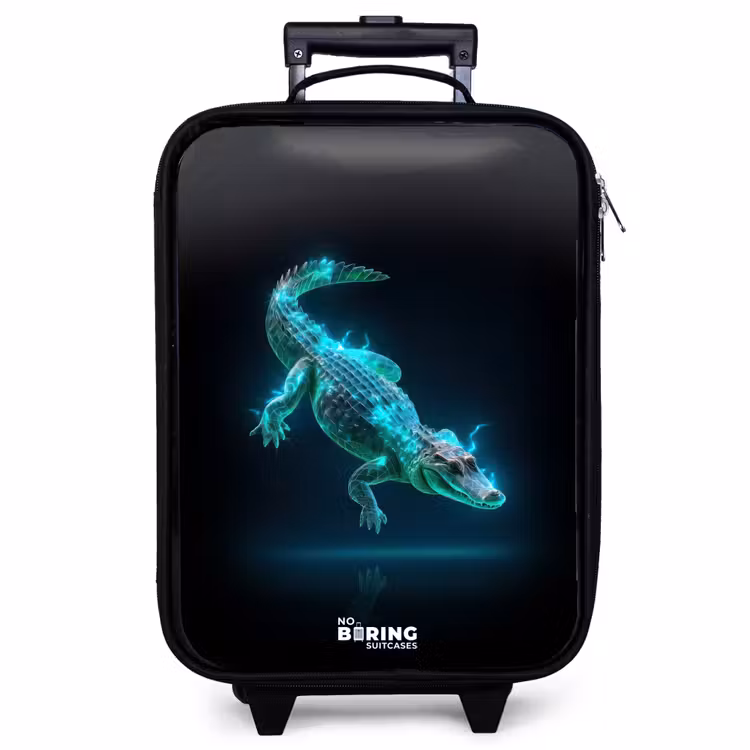 Children's suitcase - Cyber crocodile in action pose — 1