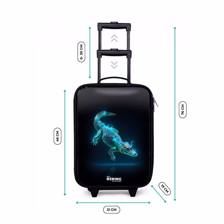 Children's suitcase - Cyber crocodile in action pose — 3