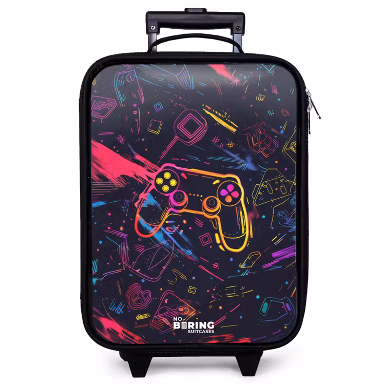 Children's suitcase - Gamer world in neon style — 1