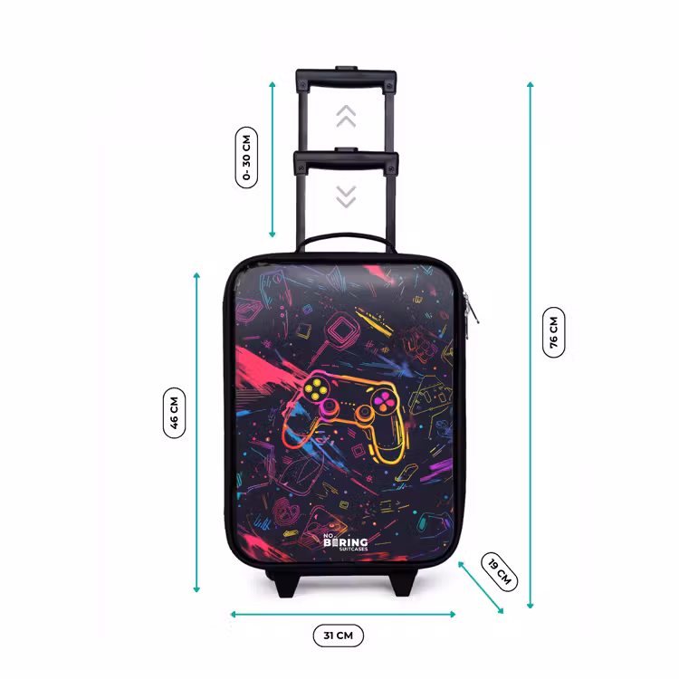Children's suitcase - Gamer world in neon style — 3