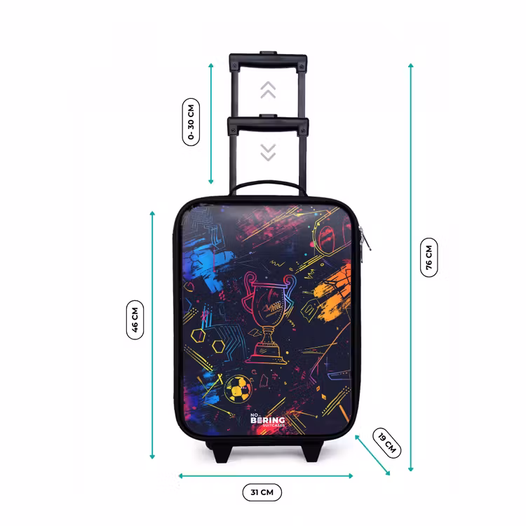 Children's suitcase - Neon sports trophy design — 3