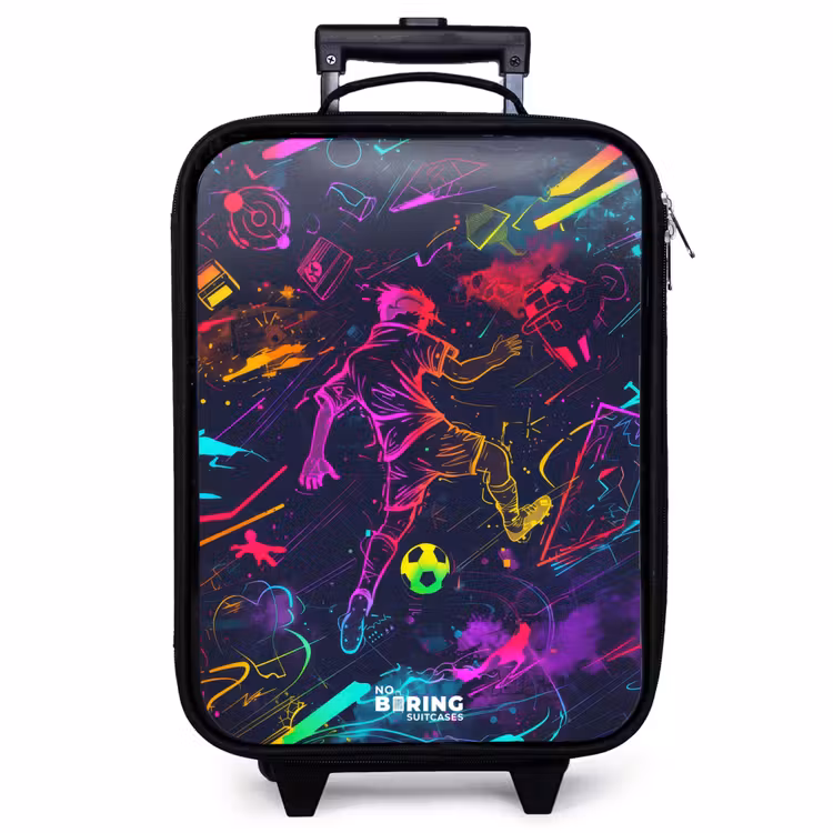 Children's suitcase - Street soccer in space colors — 1