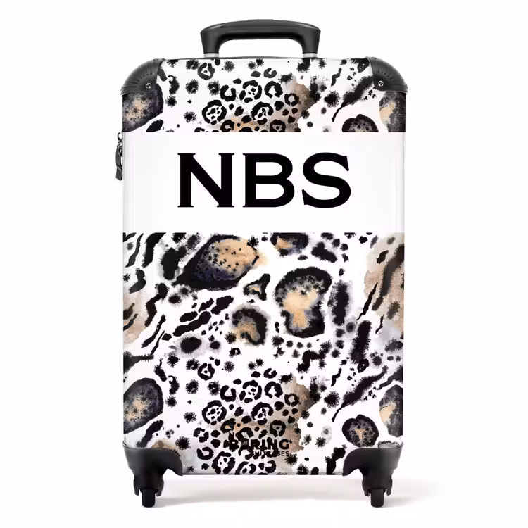 Suitcase - Luipaardprint met wit — 1