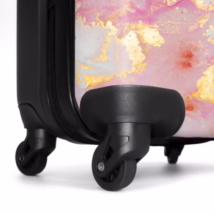 Suitcase - Pink marble with golden lines — 5