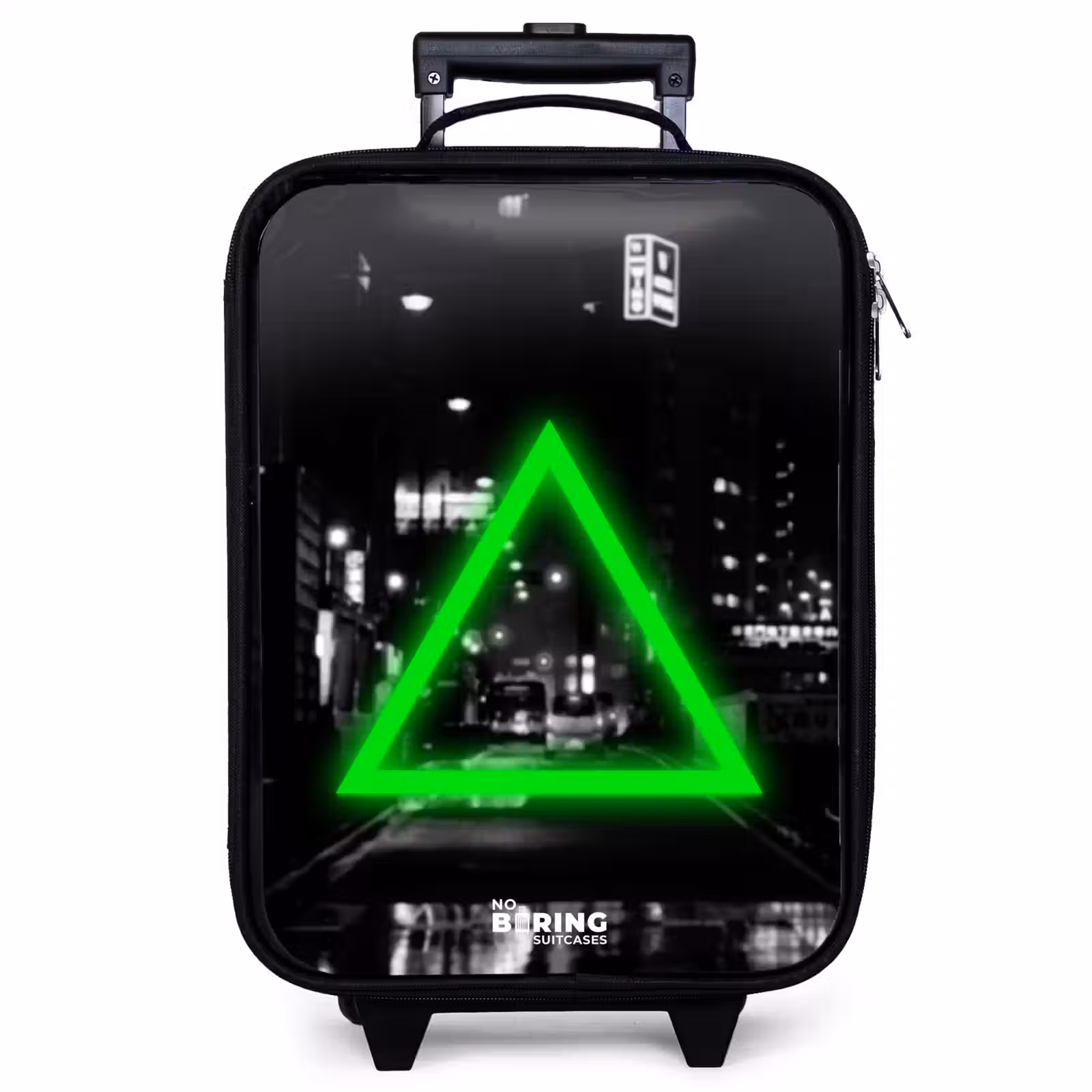 Children's suitcase - Bright green triangle — 1
