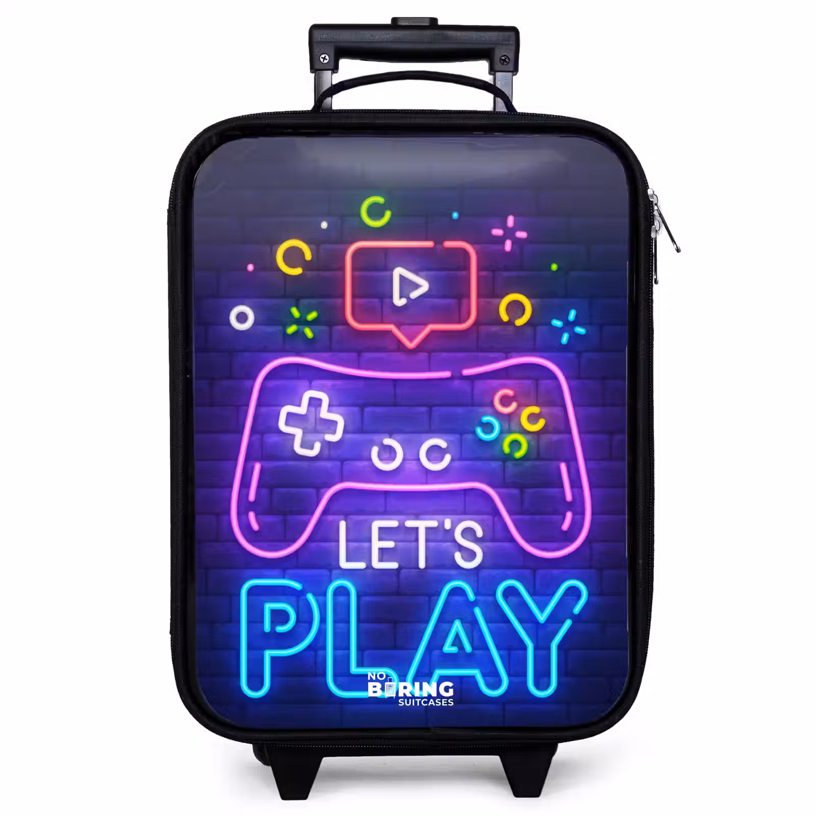 Children's suitcase - Neon controller against a brick wall — 1