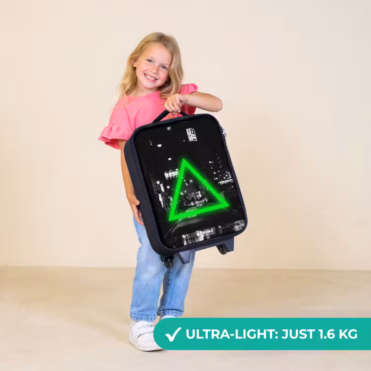 Children's suitcase - Bright green triangle — 5