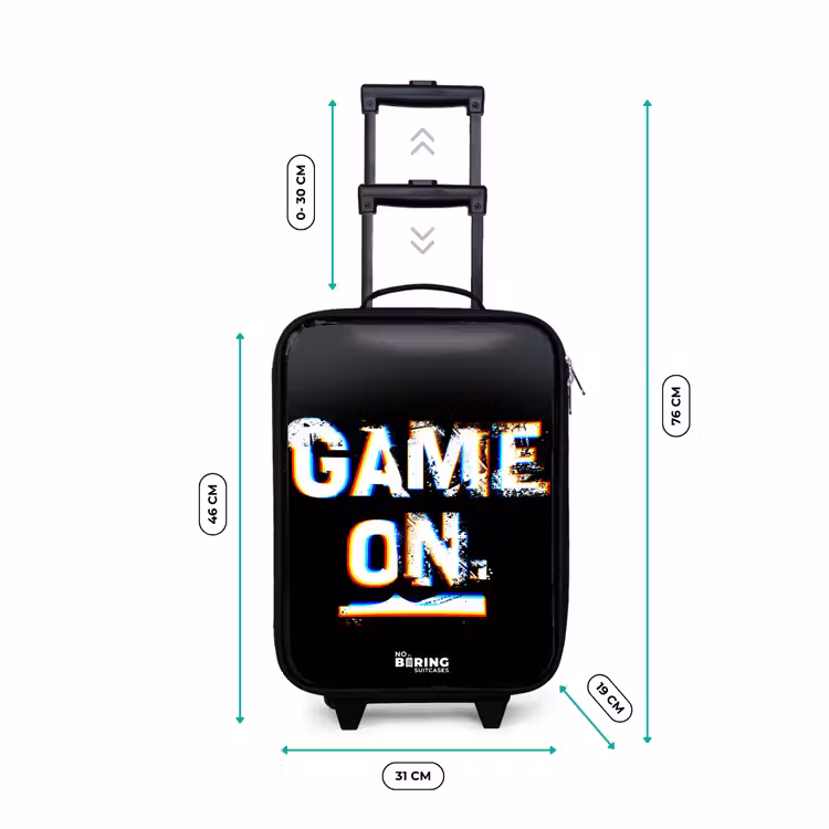 Children's suitcase - Game on in black and white — 3