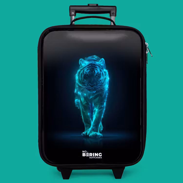 Children's suitcase - Glowing tiger in motion — 4