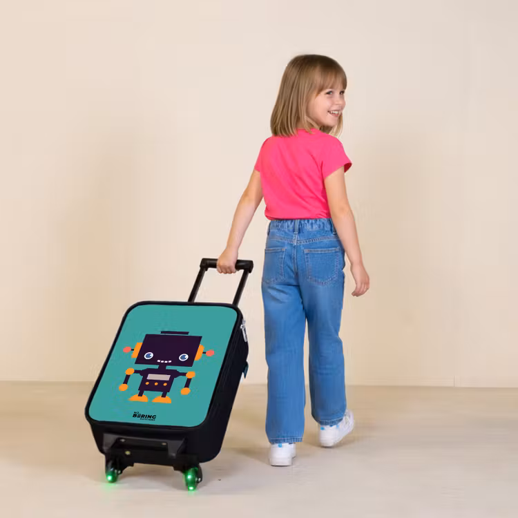 Children's suitcase - Green robot — 2