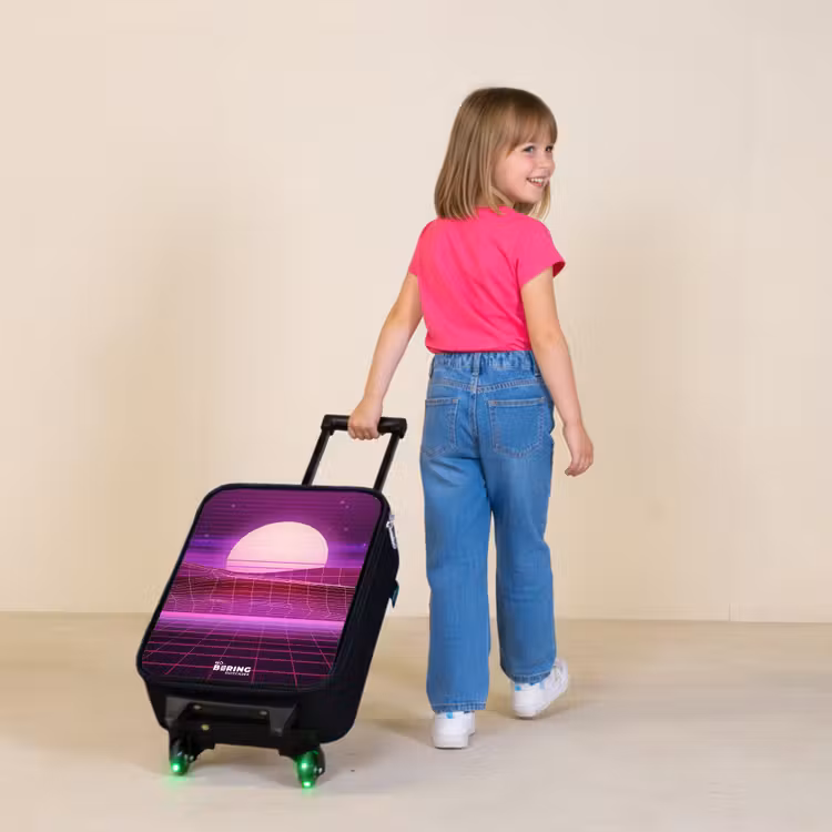 Children's suitcase - Grid landscape with sun — 2